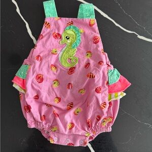 Pink‎ Seahorse Baby Romper